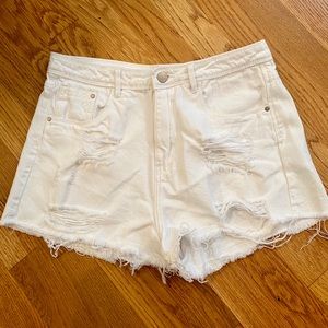White denim shorts US 10/ UK 12